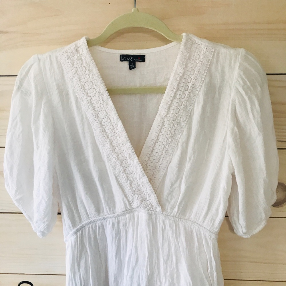 LOVE by Chesley White Gauze Tunic/Dress Size S